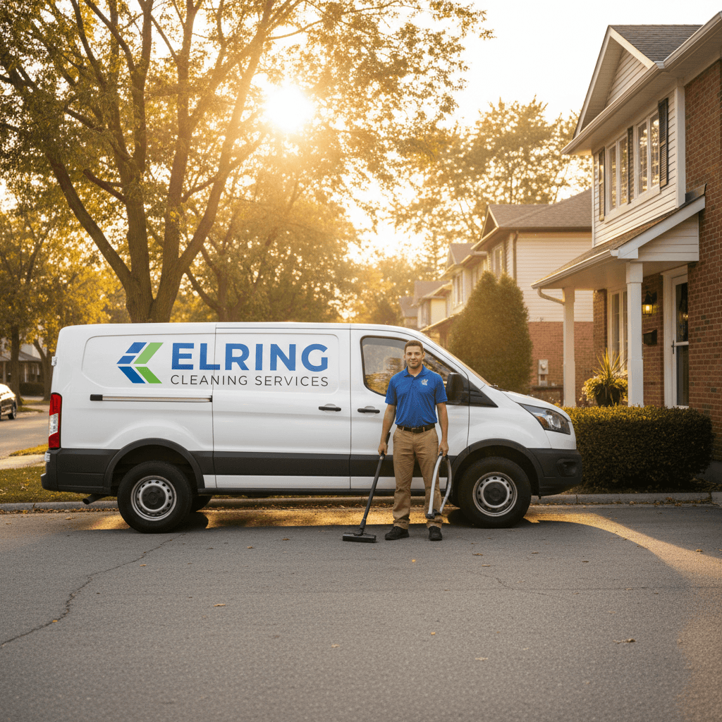 ELRING CLEANING SERVICES van in Kitchener neighborhood